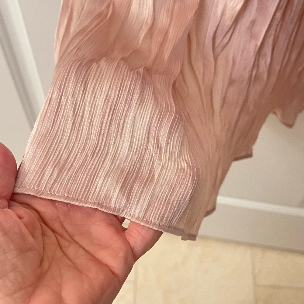 Topshop Light Pink Pleated Maxi Skirt - Picture 6 of 10